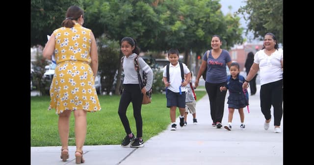 Lines, questions, high energy mark first day of school at Glendale Unified