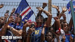Thousands welcome home Cape Verde footballers after stunning World Cup run