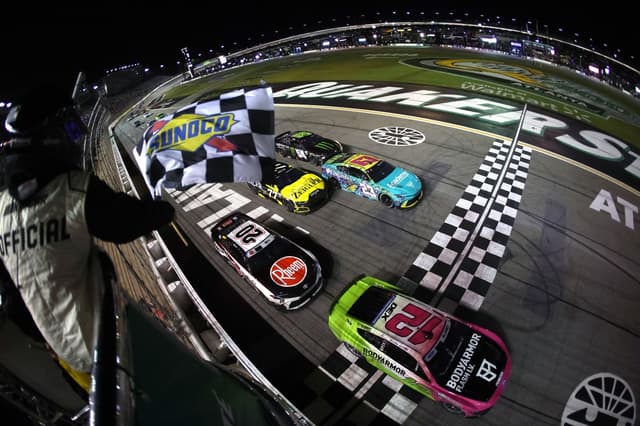 Ryan Blaney wins dramatic Atlanta NASCAR Cup race as Bubba Wallace penalized