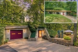 Earth-sheltered Ohio home that is built almost entirely underground comes with a roof you have to mow