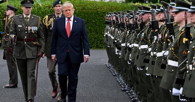 Trump says he would "love" a unified Ireland, as he kicks off visit that mixes diplomacy and golf