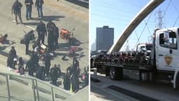 LAPD issues citations, impounds dozens of minibikes in massive 6th Street Bridge takeover bust