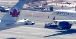 Delta and Air Canada planes collide on taxiway at Los Angeles International Airport