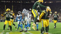Packers RB Josh Jacobs says hands-behind-back gesture after first-half TD vs. Panthers was ode to gospel song