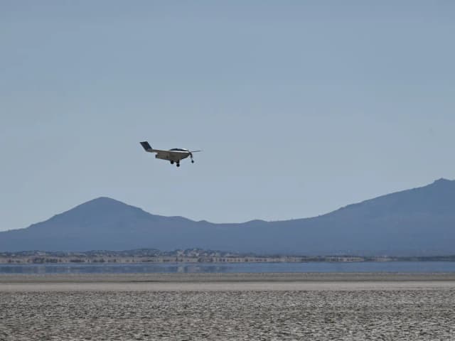 The US military flew an experimental, hybrid-electric stealth drone shaped like the B-2 Spirit