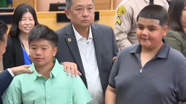 11-year-old boys and deputy credited with saving toddler who fell in lake at Cerritos park