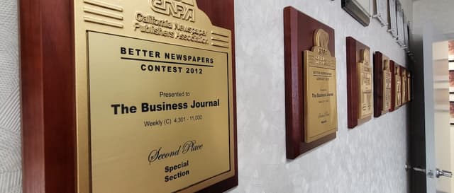 Business Journal named finalist in multiple California Journalism Awards categories