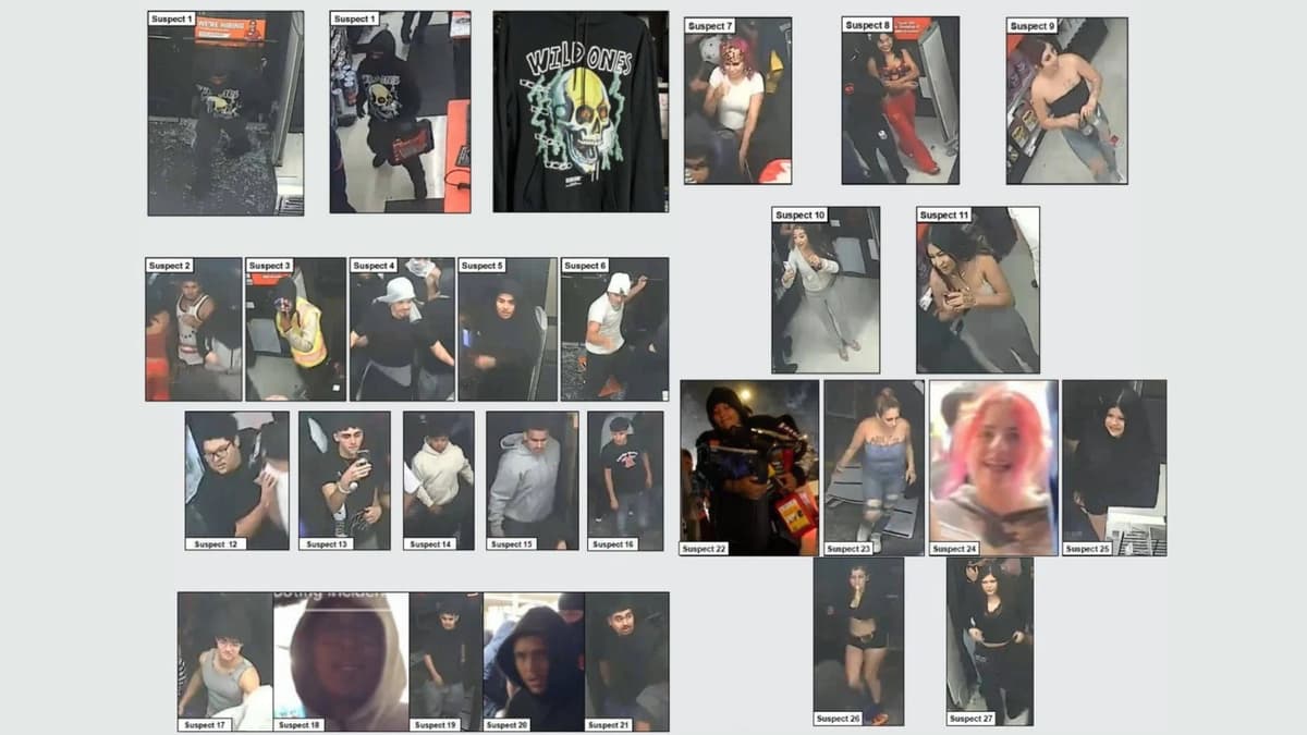 Sheriff's department shares photos of 27 suspects wanted in East L.A. AutoZone break-ins