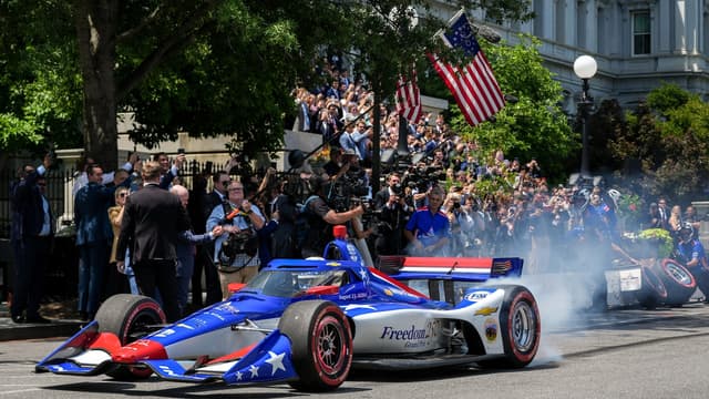 Trump's IndyCar race: Doing 200 in a 25 mph zone with manhole cover-displacing torque