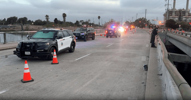 1 dead after car crashes off Long Beach bridge into Cerritos Channel