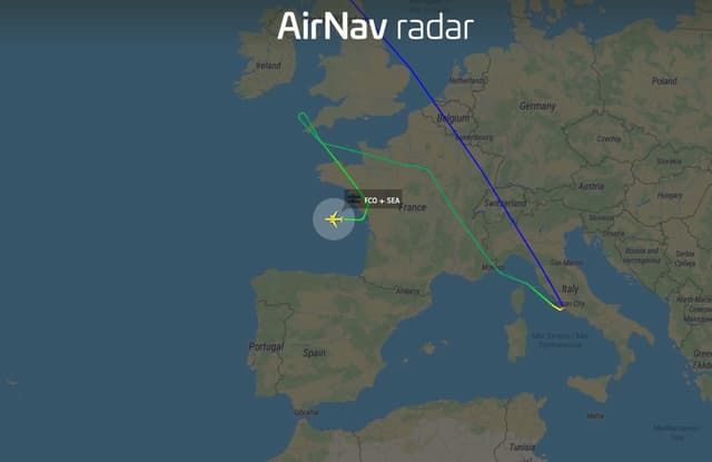 Alaska Airlines Boeing 787-9 is declaring an emergency off France coast, after U-turn over UK