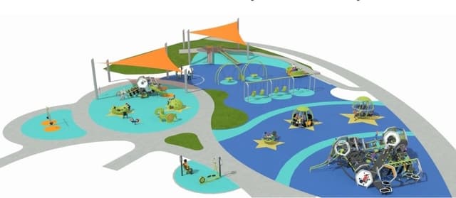 Inclusive, space-themed playground set for liftoff in Sunnyvale