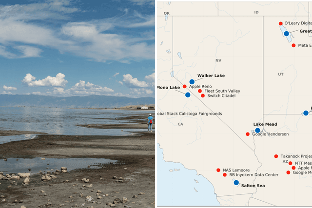 America’s Lakes Are Shrinking. Data Centers Are Being Built Nearby