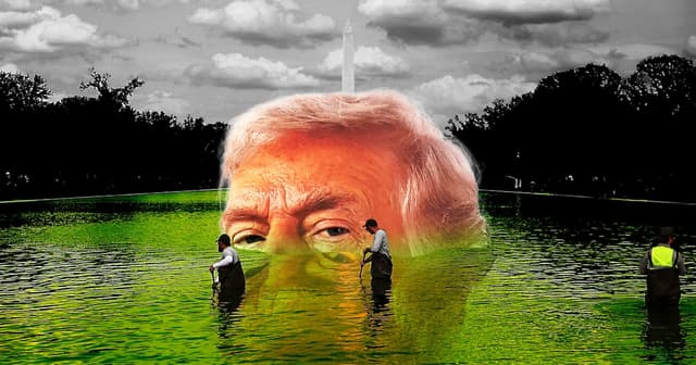 Trump Makes Bonkers Claim About Reflecting Pool Damage