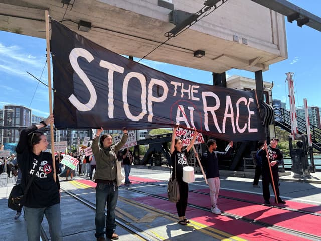 AI protesters march through S.F. to demand development pause