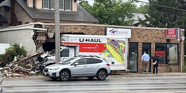 U-Haul crashes into building hit over the weekend in Omaha’s Benson neighborhood