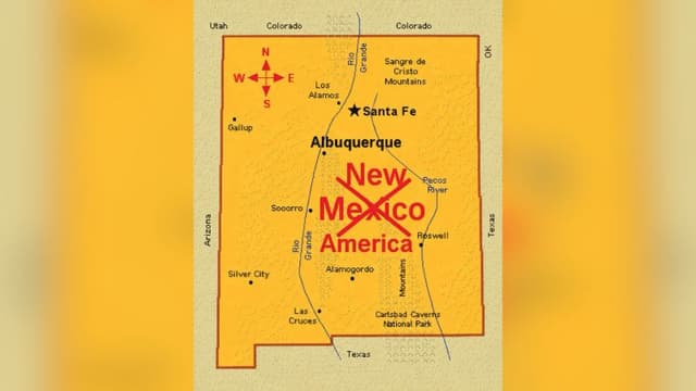 Trump shares map that renames New Mexico as ‘New America’