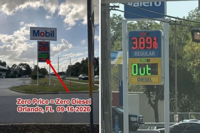 Some gas stations "out of diesel" as prices surge
