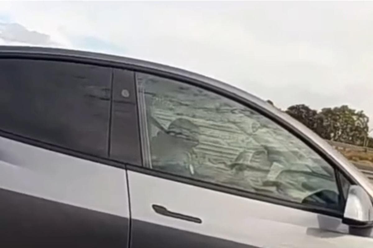 Speeding Tesla driver caught on camera in outrageous act on California highway