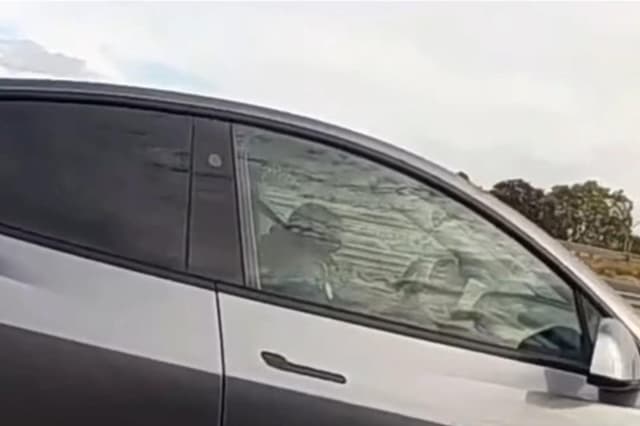 Speeding Tesla driver caught on camera in outrageous act on California highway