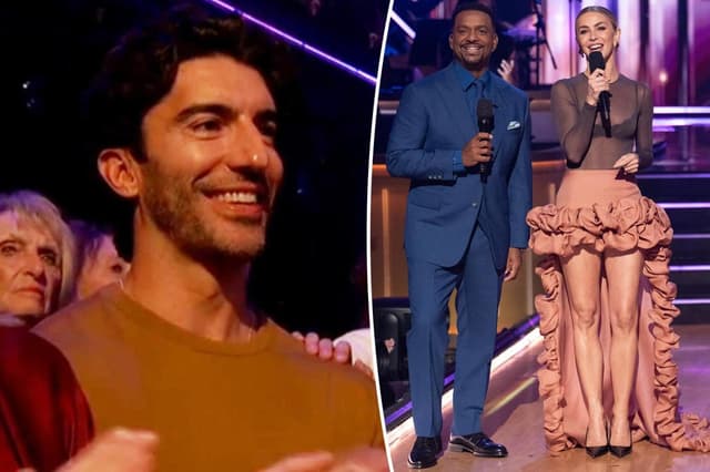 Justin Baldoni attends 'Dancing with the Stars' as Julianne Hough's guest