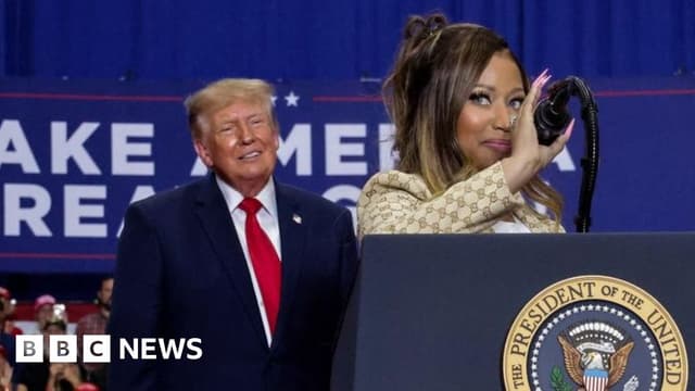 Nicki Minaj joins Trump onstage at Michigan rally