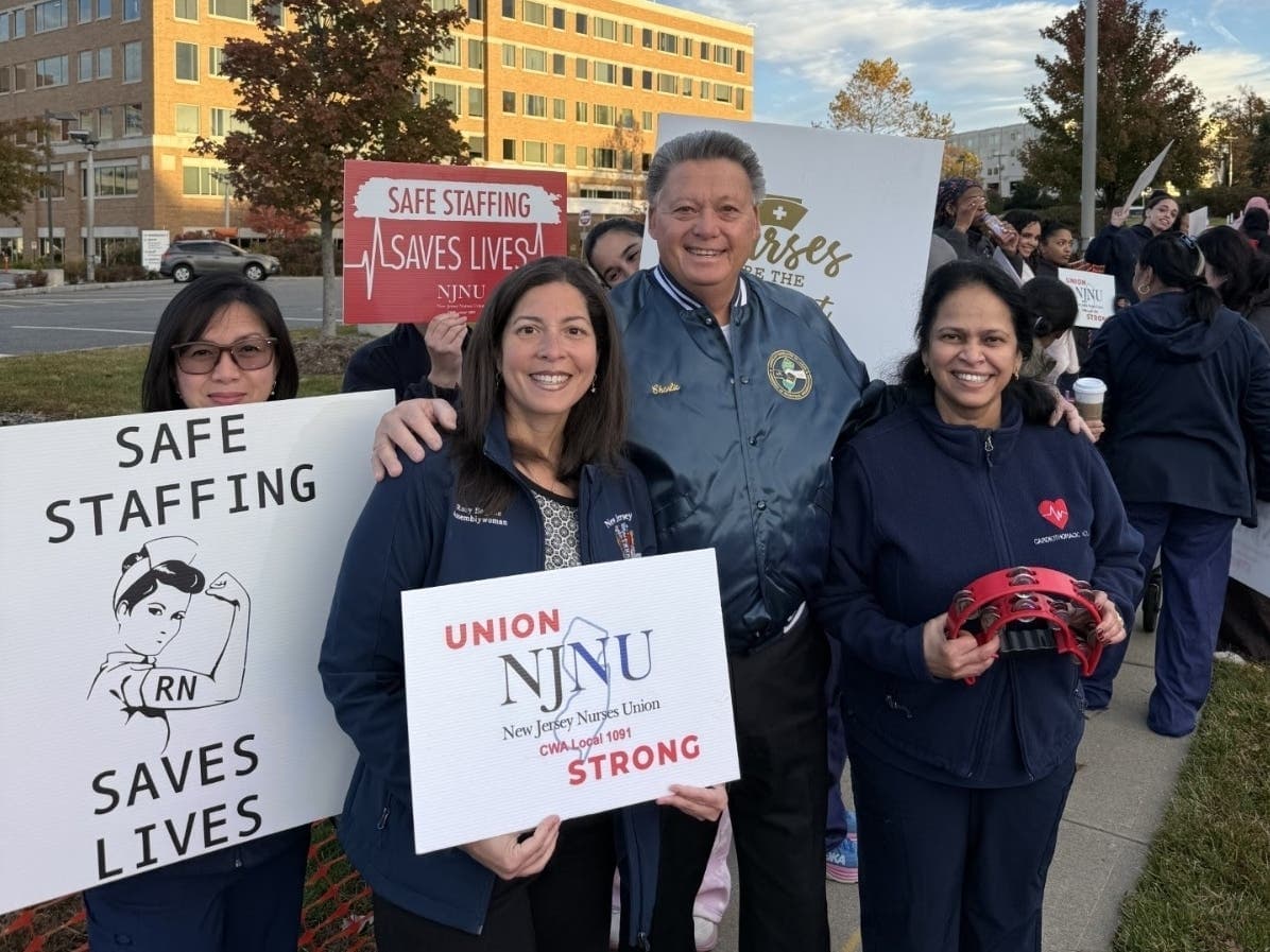 Nurses Picket Outside Livingston Hospital As Contract Dispute Drags On