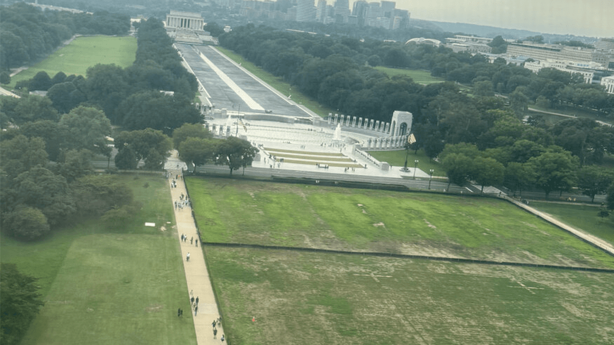 Trump claims vandals damaged the National Mall grass where July 4 event was held